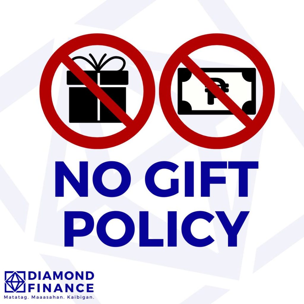 NO GIFT POLICY Diamond Finance